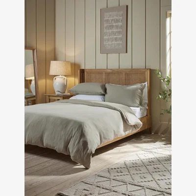 Cox and Cox Muslin Super King Duvet Cover Set - Eucalyptus