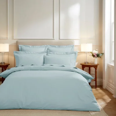 Dunelm Dorma 400 Thread Count Blue Duvet Cover Blue