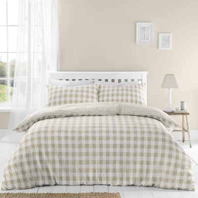 Dunelm Catherine Lansfield Gingham Duvet Cover Set