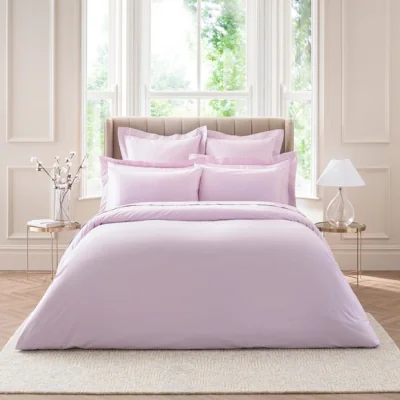 Dunelm Dorma 300 Thread Count Mauve Cotton Sateen Duvet Cover Mauve