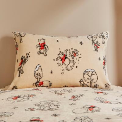Dunelm Disney Winnie the Pooh Fleece Duvet Cover and Pillowcase Set Off-White
