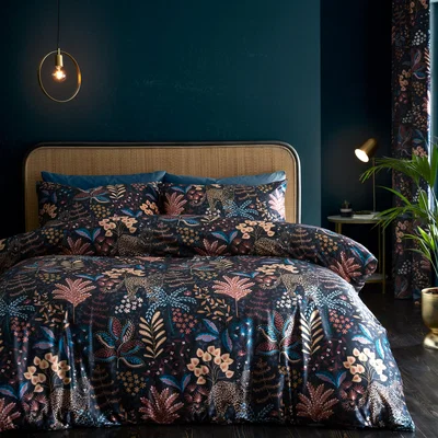 Dunelm Catherine Lansfield Soft Velvet Exotic Leopard Duvet Cover Set