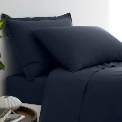 Dunelm Pure Cotton Duvet Cover Navy Blue