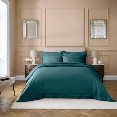 Dunelm Dorma Egyptian Cotton Sateen 800 Thread Count Duvet Cover Moroccan Blue