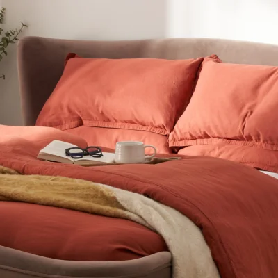 Feather & Black Natural Collection Duvet Cover, Double