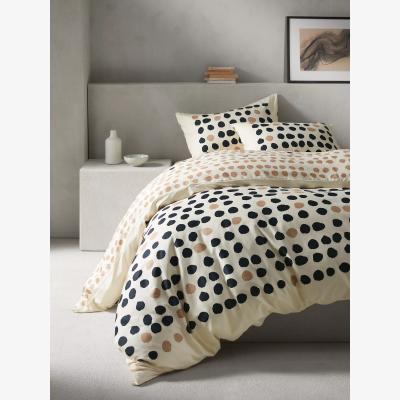 John Lewis Mother of Pearl Large Spot Organic Cotton Duvet Cover Set