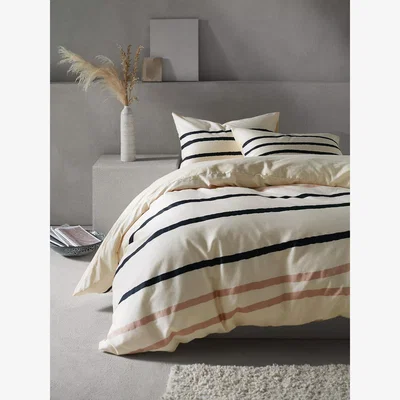 John Lewis Mother of Pearl Linear Organic Cotton Duvet Cover Set