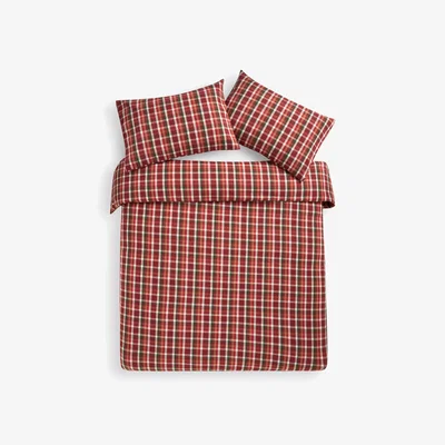 John Lewis John Lewis Rubin Brush Check Cotton Duvet Cover Set