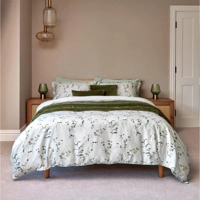 John Lewis Christy Hampton Cotton Duvet Cover Set, Jade