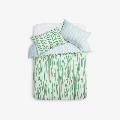 John Lewis John Lewis ANYDAY Ripple Stripe Reversible Pure Cotton Duvet Cover Set