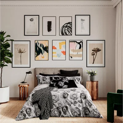 John Lewis Ted Baker Mono Floral Duvet Cover Set