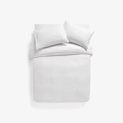 John Lewis John Lewis Soft and Silky Satin Stripe 400 Thread Count Egyptian Cotton Duvet Cover Set