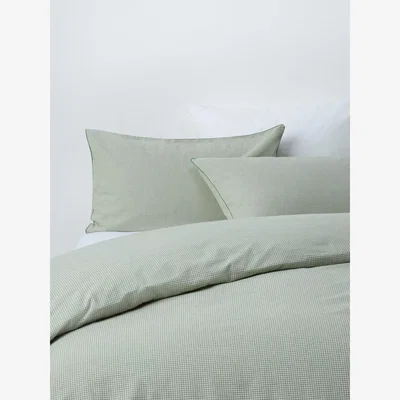 John Lewis John Lewis Cotton Mini Gingham Duvet Cover Set