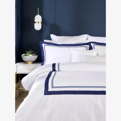John Lewis Christy Coniston Cotton Sateen Duvet Cover Set, Navy
