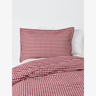 John Lewis John Lewis Gingham Duvet Cover Set, Red Berry