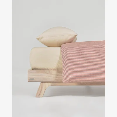 Kave Home Giorgii duvet cover, sheet & pillowcase set in organic GOTS-certified cotton 90 x 190 cm