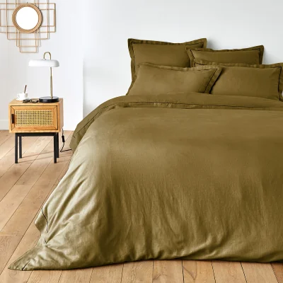 La Redoute Metis Bourdon Cotton and Washed Linen Duvet Cover