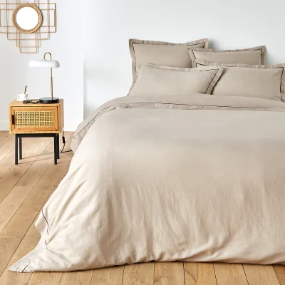 La Redoute Metis Bourdon Cotton and Washed Linen Duvet Cover