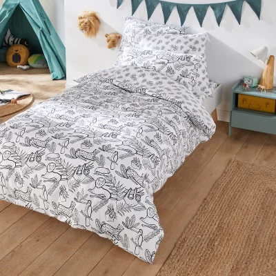 La Redoute Sweet Jungle Animal Cotton Duvet Cover