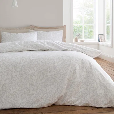 La Redoute Woodland 200 Thread Count Cotton Reversible Duvet Cover Set