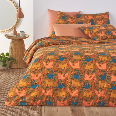 La Redoute Zarautz Exotic Floral 100% Cotton Duvet Cover