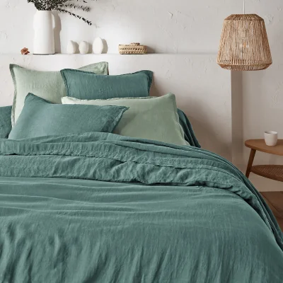 La Redoute Linot Plain 100% Washed Linen Duvet Cover