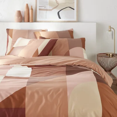 La Redoute Marjorie Graphic 100% Cotton Satin 300 Thread Count Duvet Cover