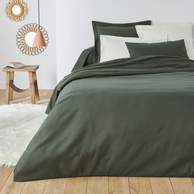 La Redoute Scenario Plain 100% Cotton Flannel Duvet Cover