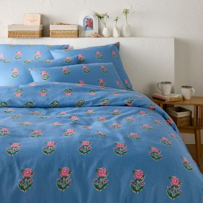 La Redoute Alanis Floral Washed Linen & Cotton Duvet Cover