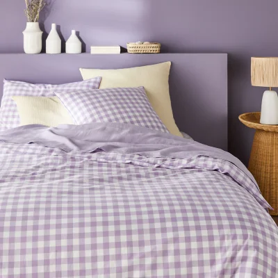 La Redoute Veldi Purple Cotton Duvet Cover