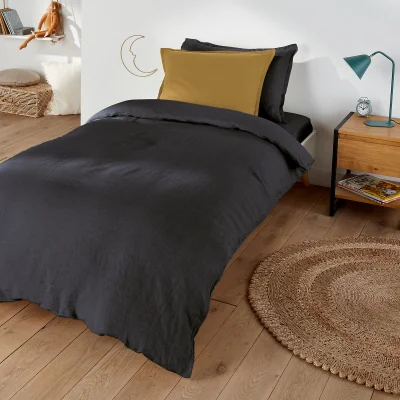 La Redoute Linot Plain 100% Washed Linen Duvet Cover
