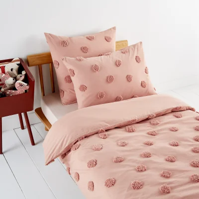 La Redoute Kodoli Tufted Spot 100% Organic Cotton Percale 300 Thread Count Duvet Cover