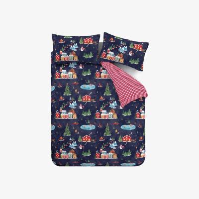 La Redoute Christmas Ski Village Reversible Duvet Cover Set