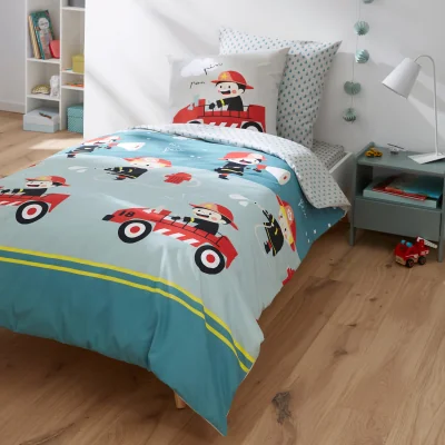 La Redoute Pinpon Fireman 100% Cotton Duvet Cover