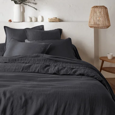 La Redoute Linot Plain 100% Washed Linen Duvet Cover