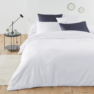 La Redoute Plain 100% Cotton Satin 300 Thread Count Duvet Cover