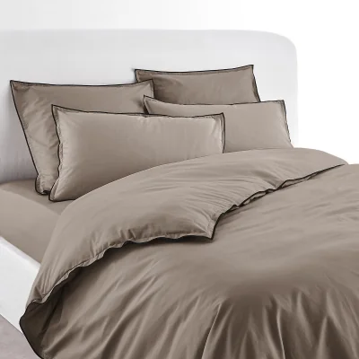 La Redoute Plain 100% Washed Organic Cotton Voile 400 Thread Count Duvet Cover