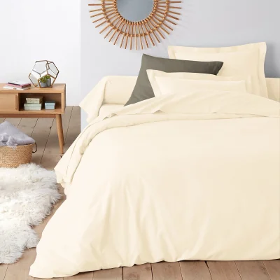 La Redoute Scenario Plain 100% Cotton Flannel Duvet Cover