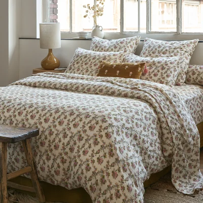 La Redoute Yemi Floral 100% Cotton Muslin Duvet Cover