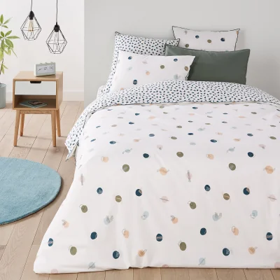 La Redoute Alamo Spotted 100% Cotton Reversible Duvet Cover
