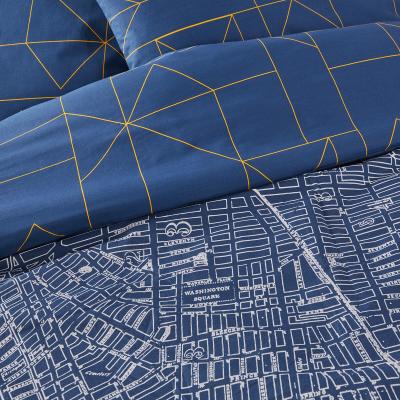 La Redoute Dwight Geometric New York 100% Cotton Duvet Cover