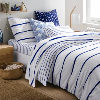 La Redoute Glenans Nautical Striped 100% Cotton Duvet Cover