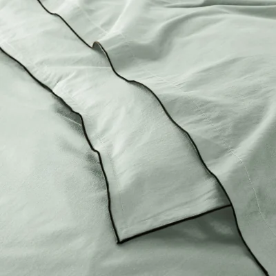 La Redoute Victor Plain Washed Cotton Satin Duvet Cover