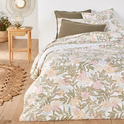La Redoute Dolce Floral 100% Cotton Percale 200 Thread Count Duvet Cover