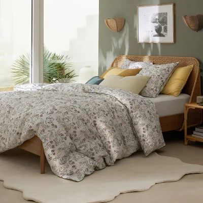 La Redoute Rosalina Mediterranean 100% Cotton Percale 200 Thread Count Duvet Cover