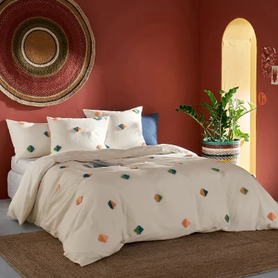La Redoute Mentilla Tufted Diamond 100% Cotton Duvet Cover
