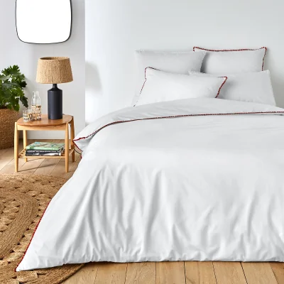 La Redoute Jolly Plain 100% Organic Cotton Percale 200 Thread Count Duvet Cover