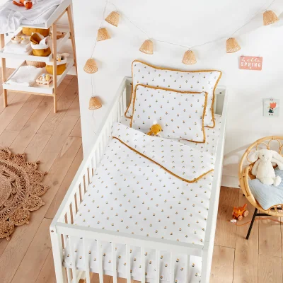 La Redoute Tulipe Floral 100% Cotton Muslin Cot Duvet Cover