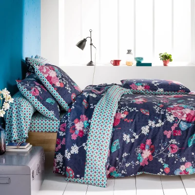 La Redoute Miss Shanghai Floral 100% Cotton Reversible Duvet Cover