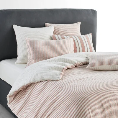 La Redoute Deutzia Striped Reversible 100% Linen Duvet Cover